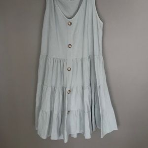 Sage green faux button down sundress